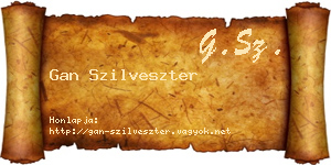 Gan Szilveszter névjegykártya