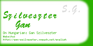 szilveszter gan business card